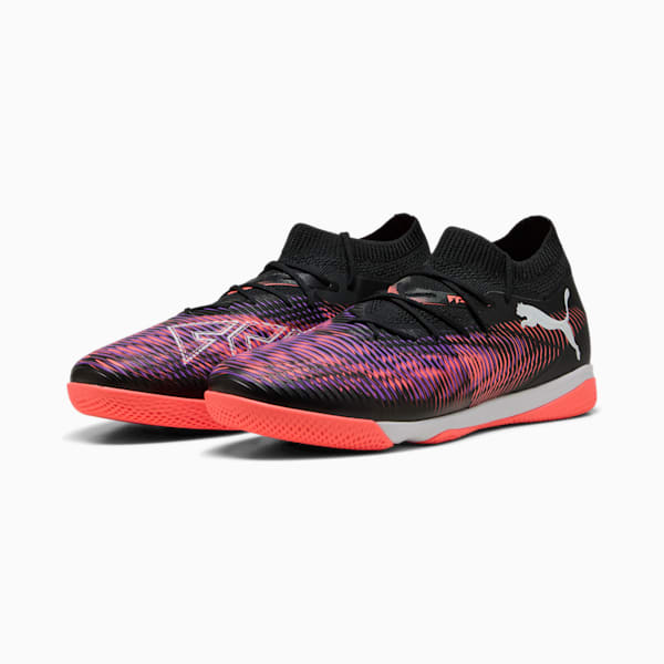 Chaussures de soccer pour l’entraînement en salle FUTURE 8 MATCH Homme, PUMA Black-PUMA White-Glowing Red, extralarge
